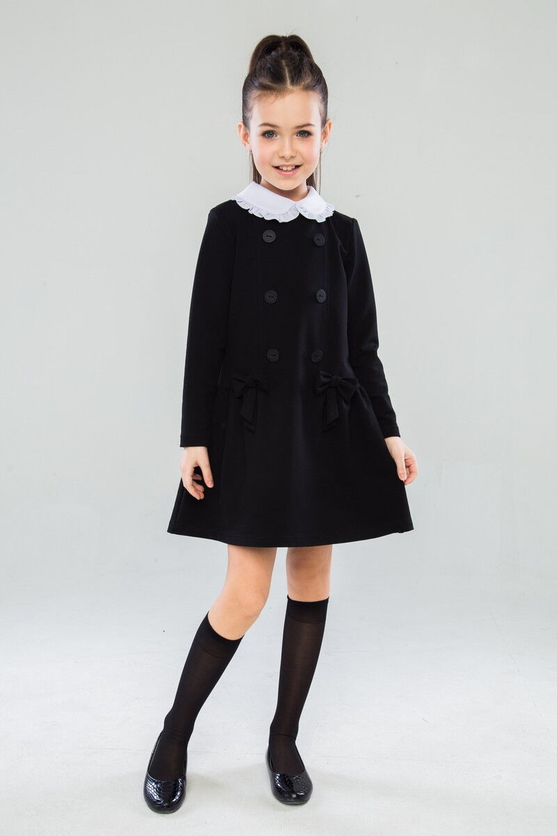 Платье школьное для девочки SUZIE Альбертина черное 41903 - цена