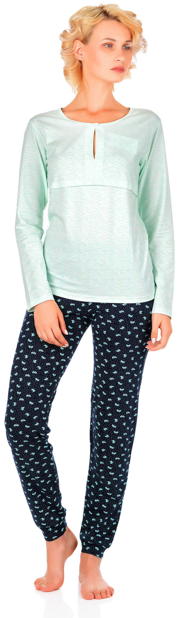 Комплект женский (кофта+штаны) BARWA мятный 00154/155 - цена