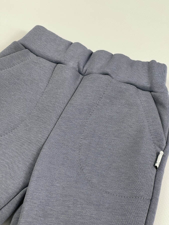 Утепленные спортивные штаны Semejka серые 1004 - размеры