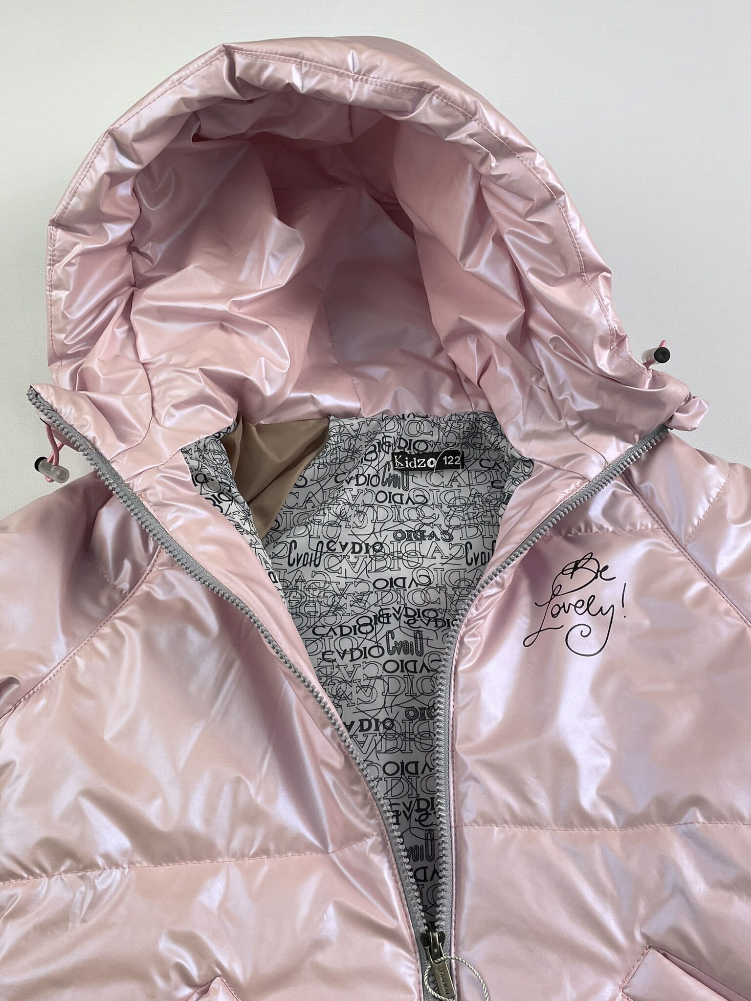 Деми куртка для девочки Kidzo Хамелеон розовая 2214 - фотография