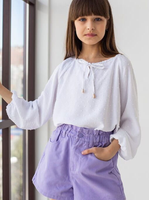 Школьная блузка для девочки Tair kids белая 7851 - цена