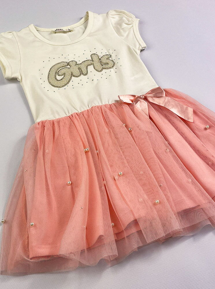 Платье для девочки Breeze Girls молочное 10766 - размеры