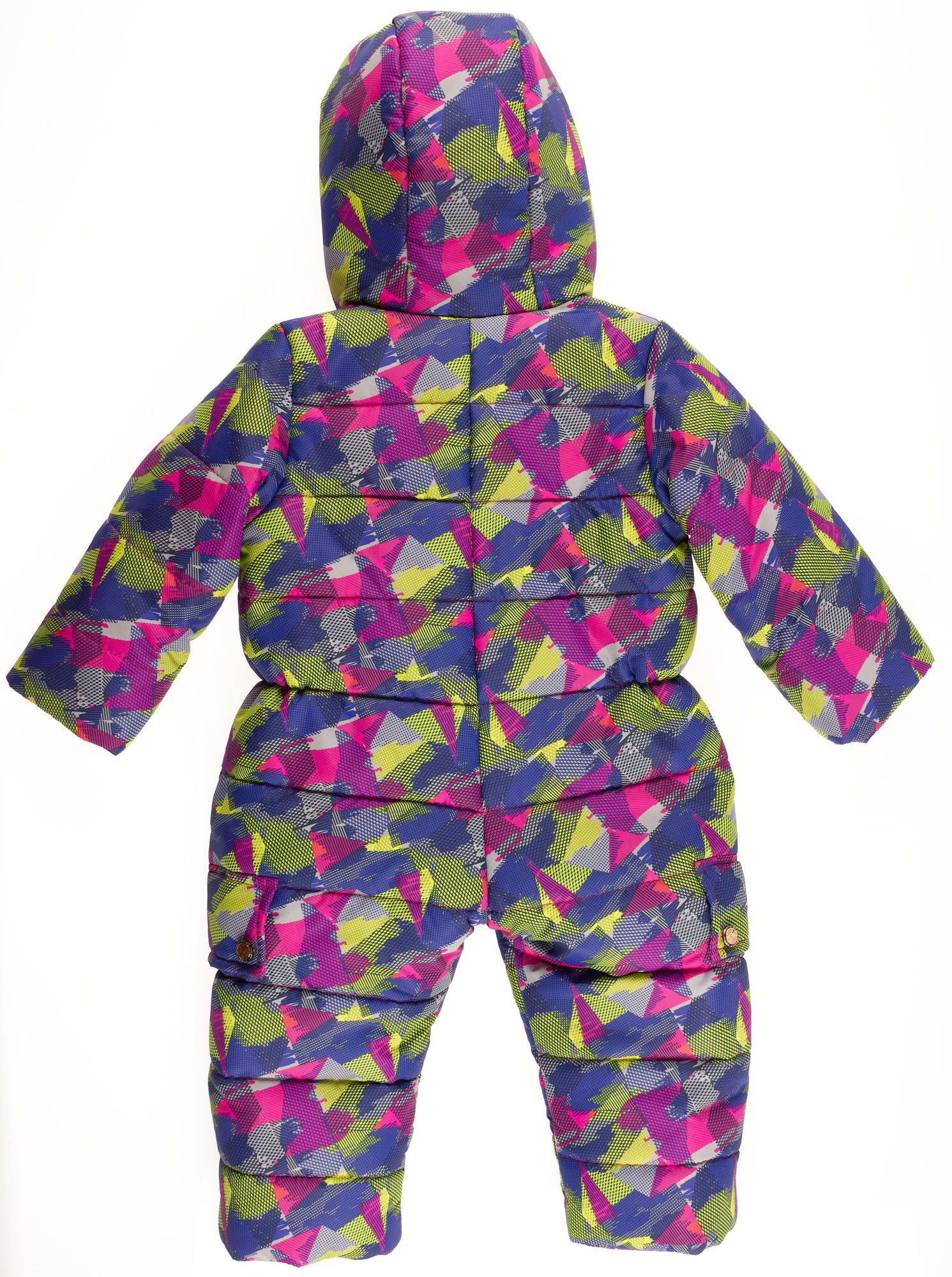 Комбинезон зимний сдельный для девочки Одягайко Абстракт фиолетовый 32015О - размеры