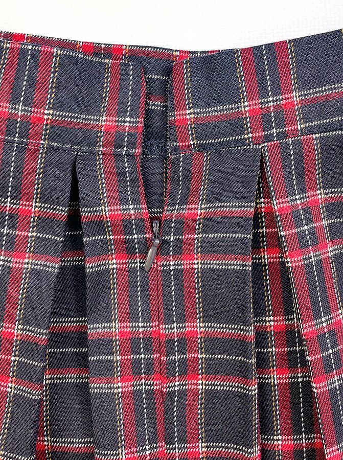 Юбка для девочки Mevis Клетка красная 3843-01 - фото