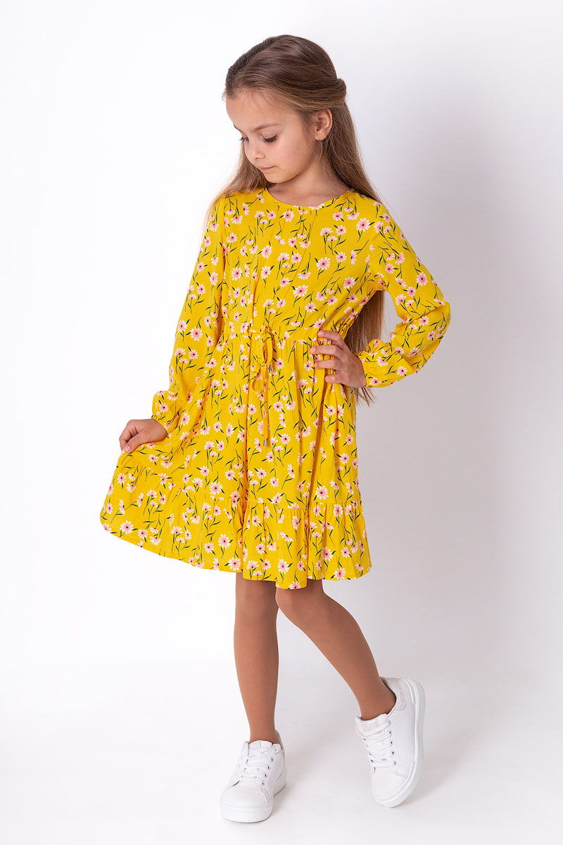 Платье для девочки Mevis Цветочки желтое 4228-03 - цена