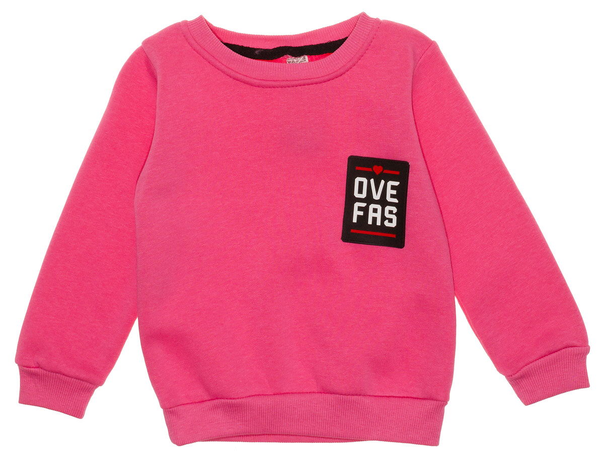 Утепленный реглан для девочки OveFas темно-розовый 2019 - цена
