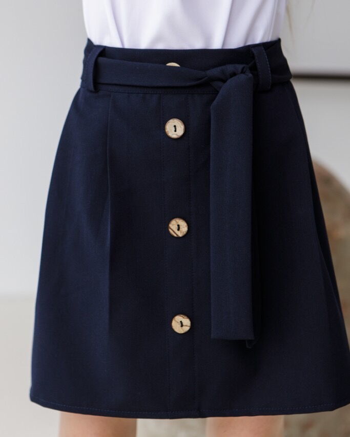 Школьная юбка для девочки Tair kids синяя 8046 - цена