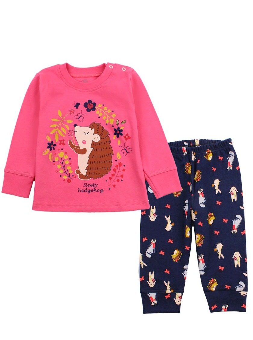 Пижама для девочки Фламинго Ёжик коралловая 613-221 - цена