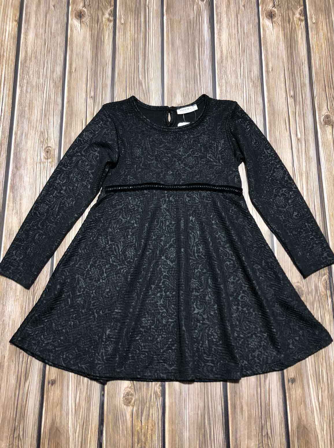 Платье для девочки Breeze жаккард черное 12257 - цена