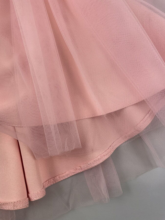 Нарядное платье для девочки Mevis розовое 2619-02 - фотография