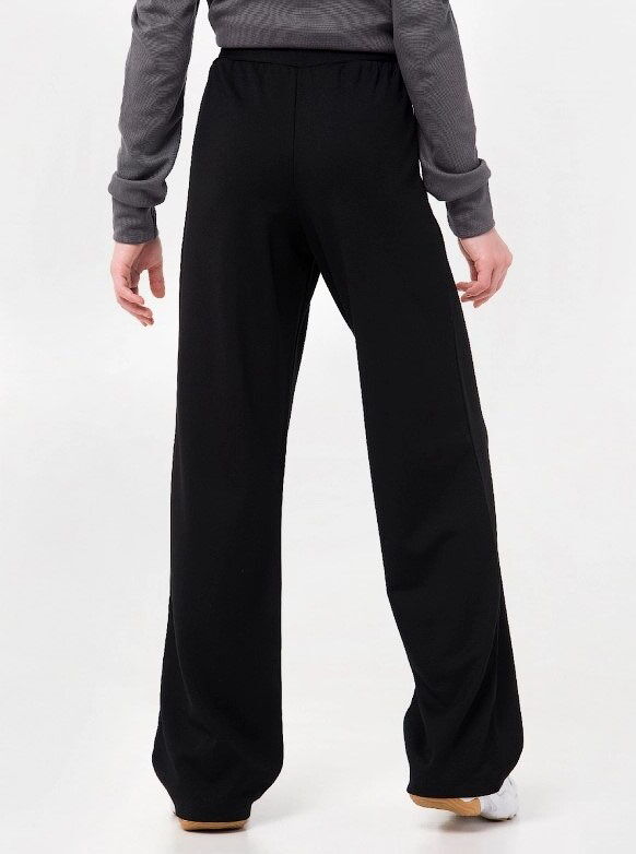 Трикотажные брюки-палаццо для девочки SMIL черные 115495 - размеры