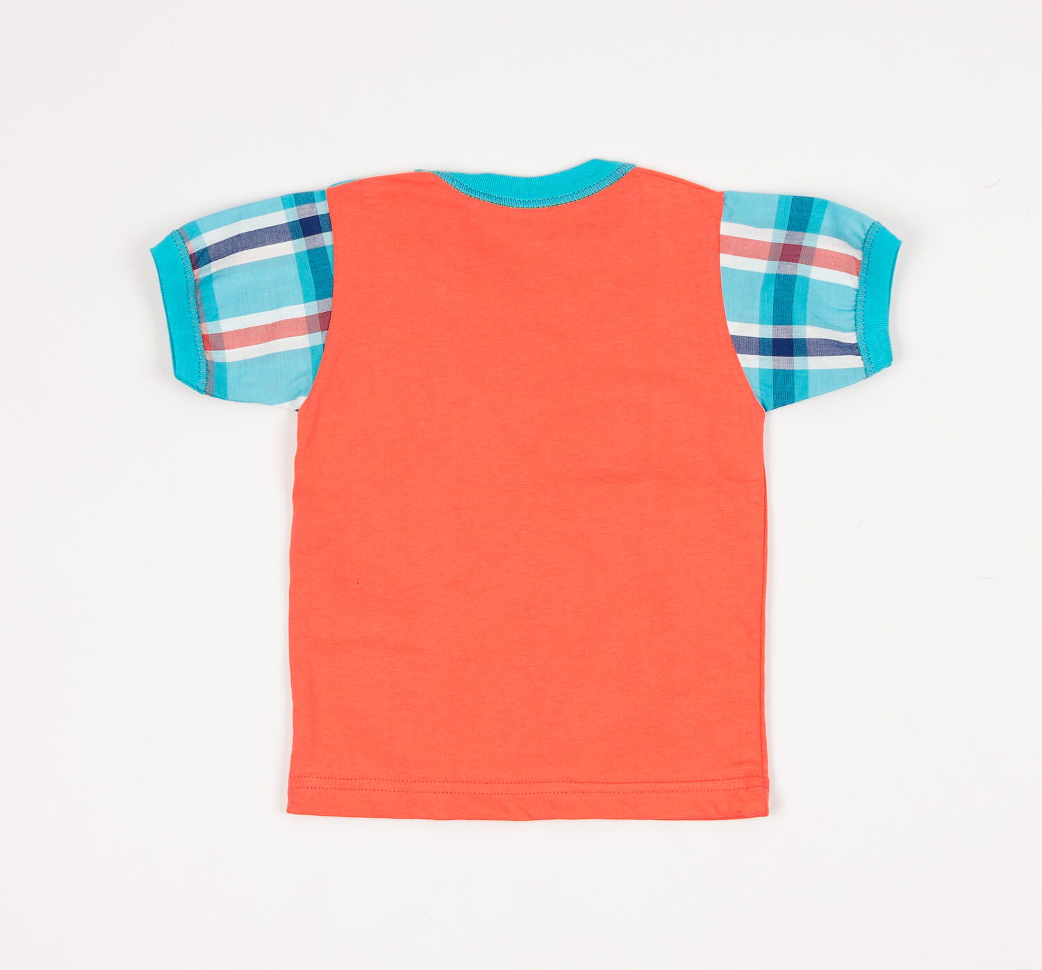 Комплект для мальчика (футболка+шорты) Денди коралловый 916 - фотография