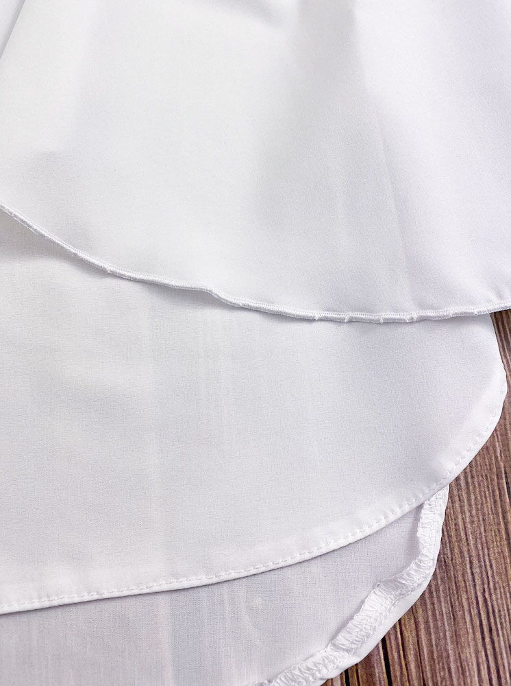 Блузка для девочки Mevis белая 2689-02 - фото