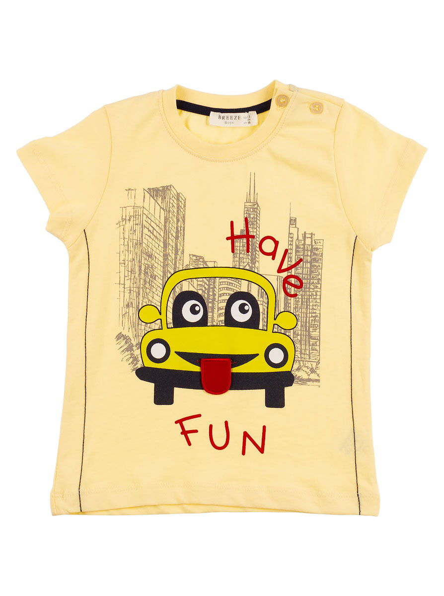 Комплект футболка и шорты Breeze Have fun желтый 11811 - размеры