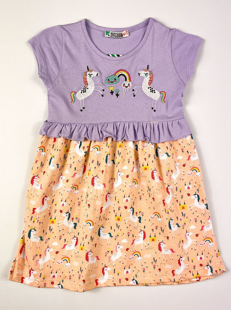 Платье для девочки PATY KIDS Единороги фиолетовое 51364 - цена