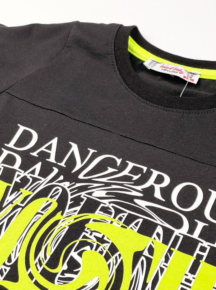 Футболка для мальчика Isobel Dangerous черная 12107 - размеры