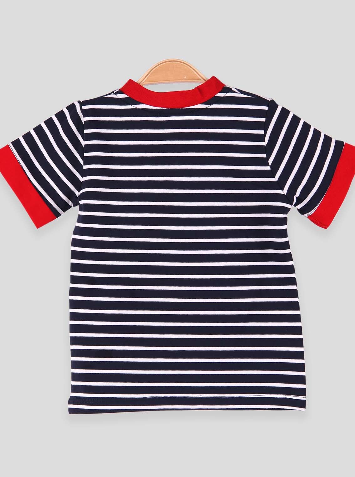 Футболка для мальчика Breeze Полоска синяя 12844 - фото