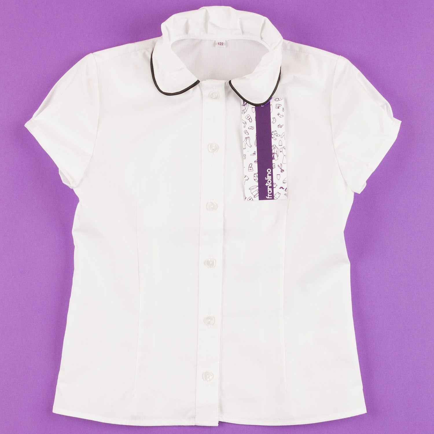 Блузка с коротким рукавом Frantolino белая 1221-001 - цена