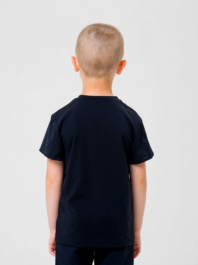 Спортивная футболка для мальчика SMIL черная 110605/110606 - размеры
