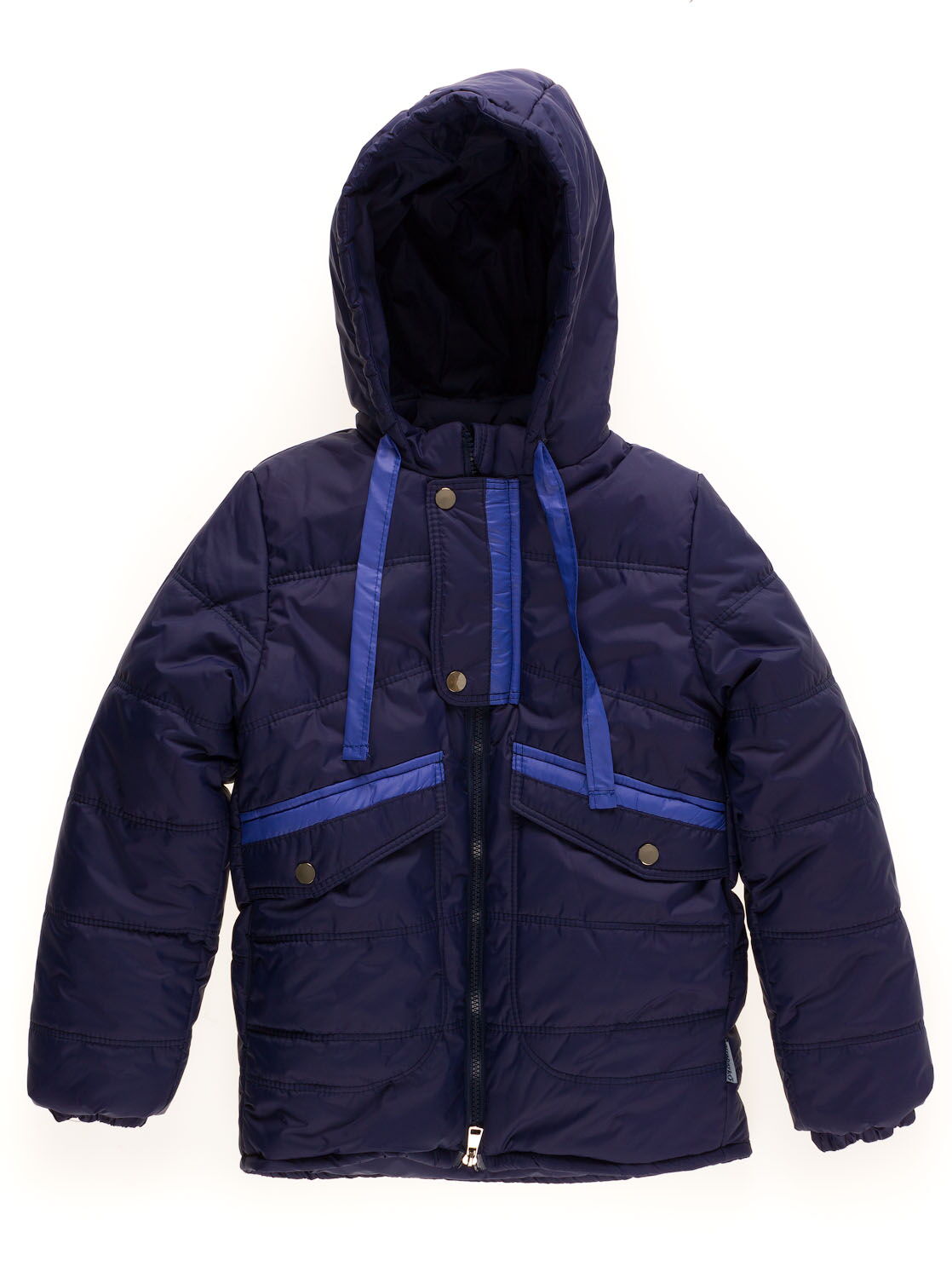 Куртка зимняя для мальчика Одягайко темно-синяя 20046О - цена