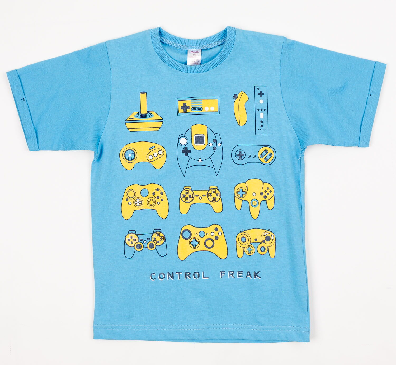 Футболка для мальчика Денди Джойстики голубая 6234 - фото