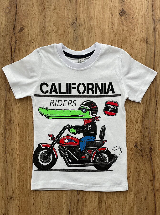 Футболка для мальчика California белая 57425 - цена