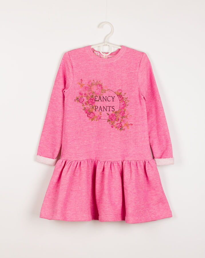 Платье утепленное для девочки Suzie Лилия розовое ПЛ-73603 - фото