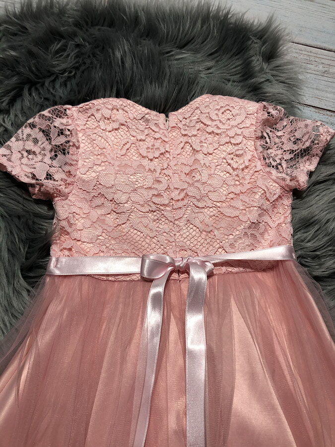 Нарядное платье для девочки Mevis розовое 3137-02 - размеры