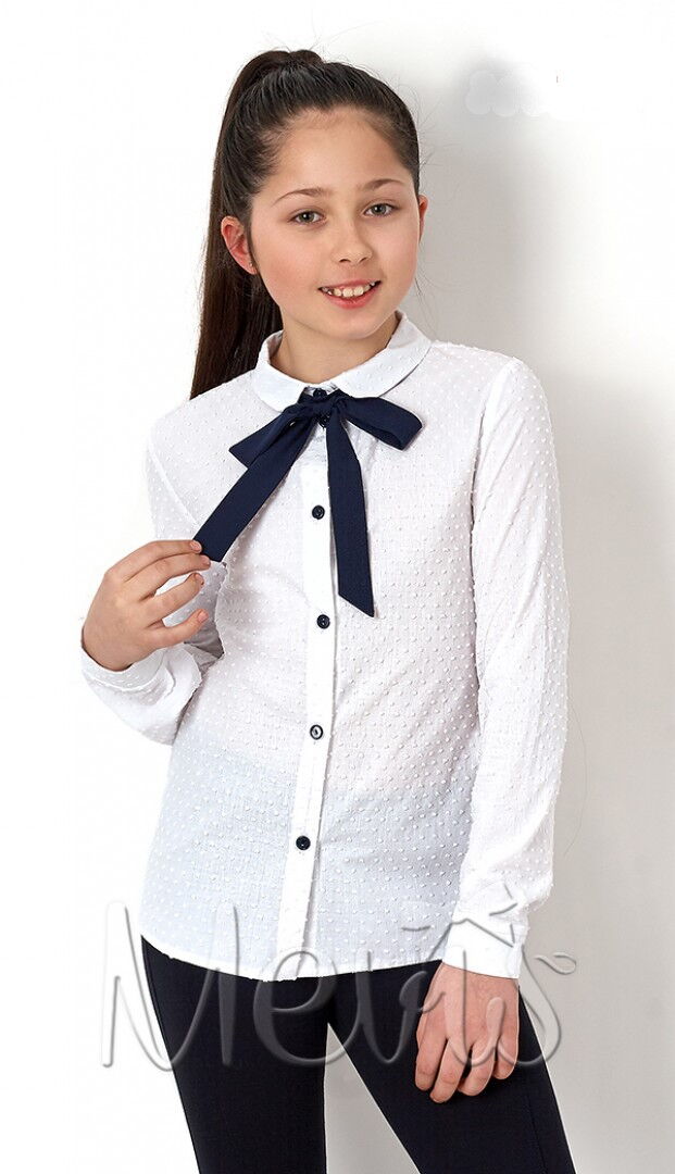Школьная блузка Mevis белая 2822-01 - цена