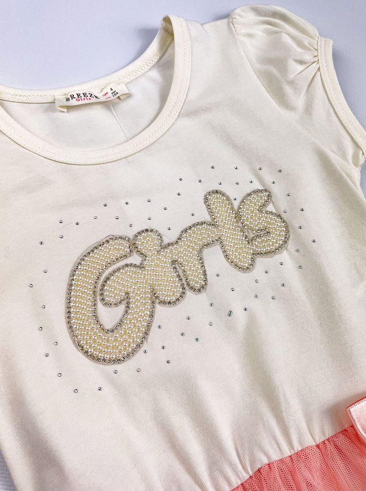 Платье для девочки Breeze Girls молочное 10766 - фотография