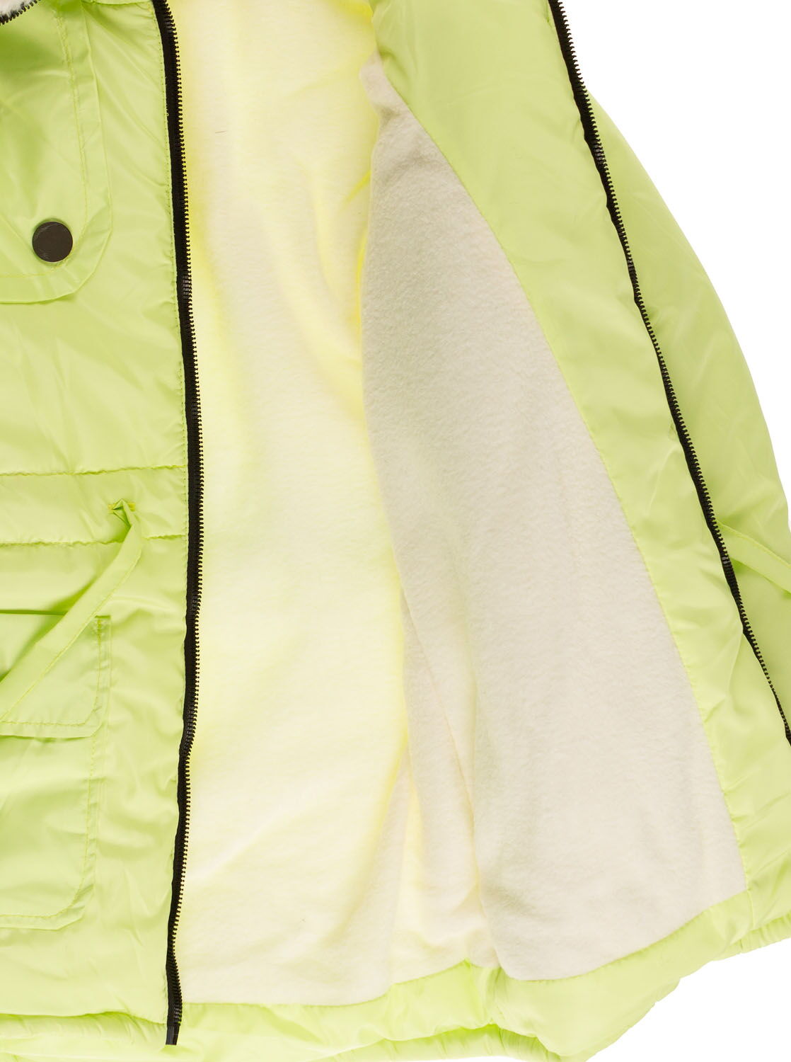 Куртка удлиненная зимняя для девочки Одягайко салатовая 20026О - фото