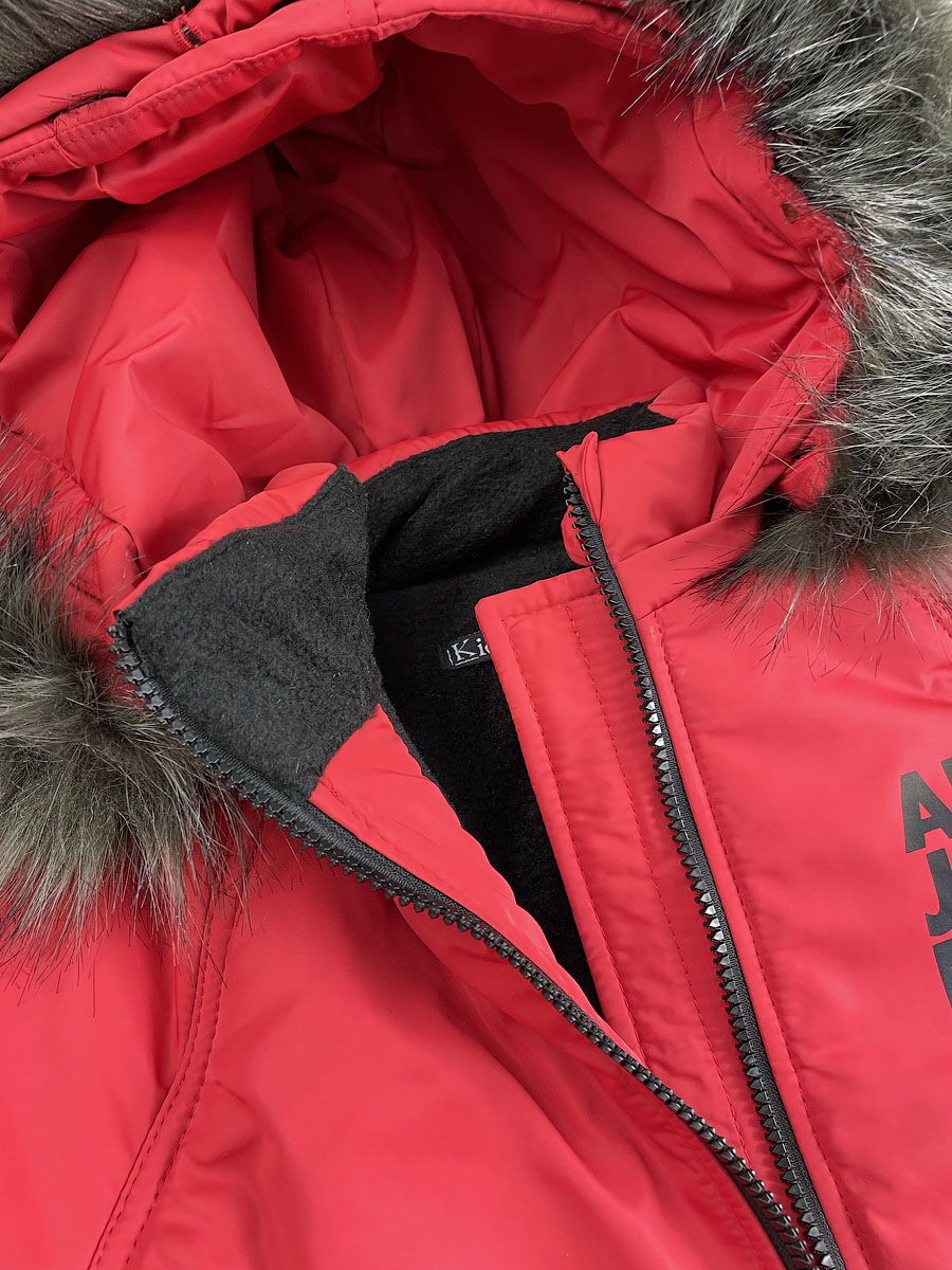 Зимняя куртка для мальчика Kidzo красная 3310 - фотография