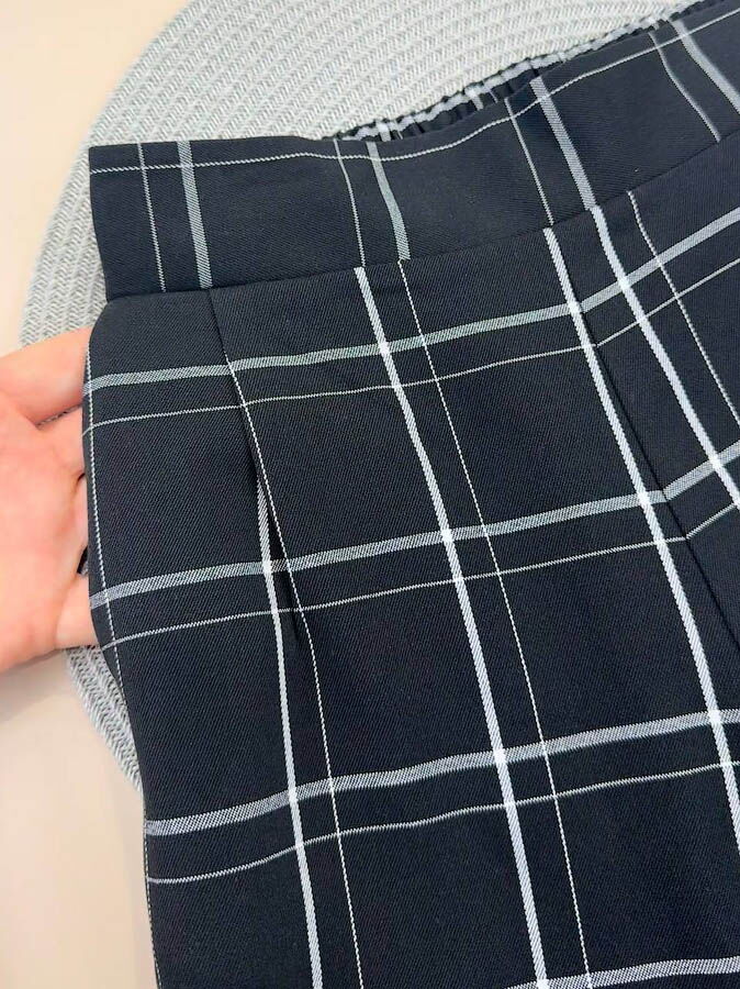 Брюки-палаццо для девочки Mevis Клетка черные 5158-01 - купить