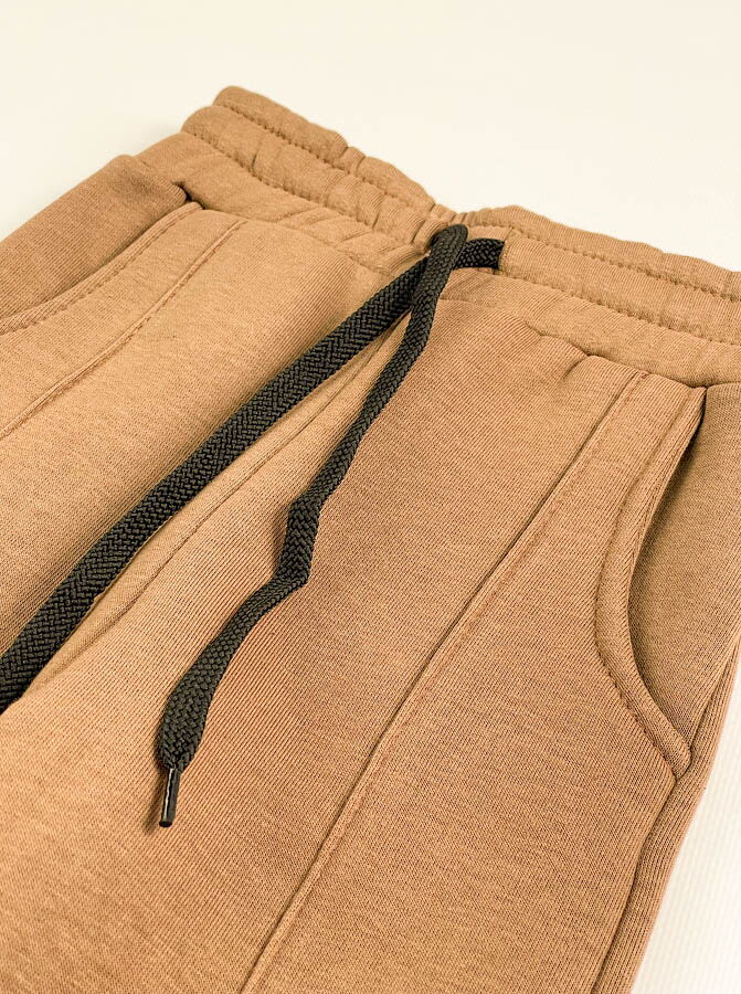 Утепленные спортивные штаны для девочки JakPani мокко 1502 - фото