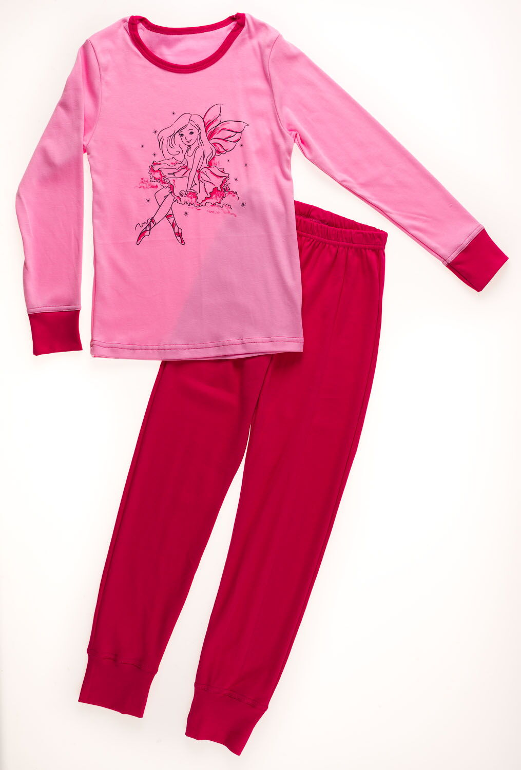 Пижама для девочки Фламинго Девочка малиновая 247-212 - цена