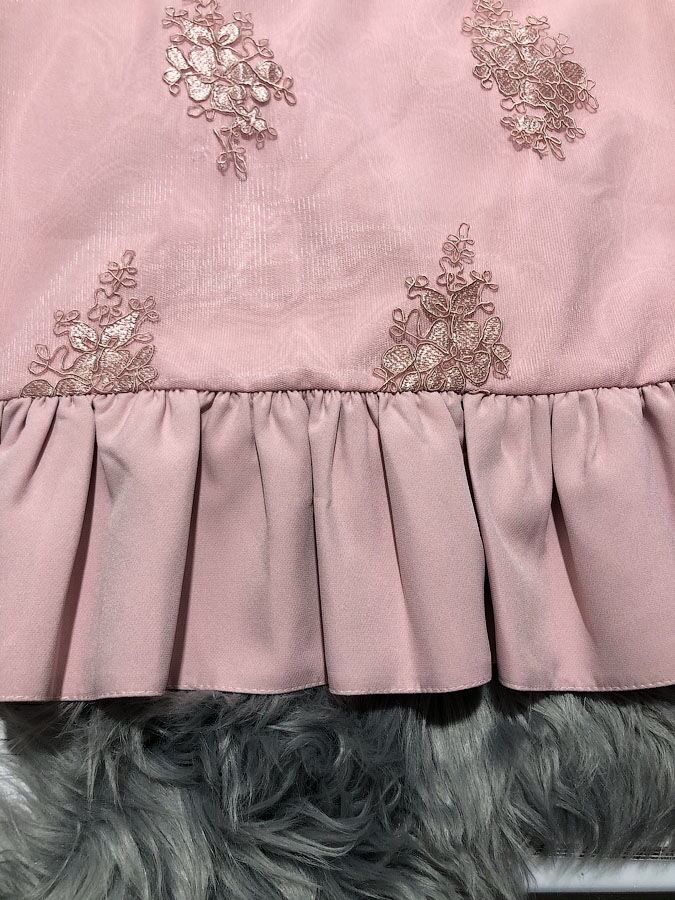 Нарядное платье для девочки Mevis розовое 2874-04 - фото