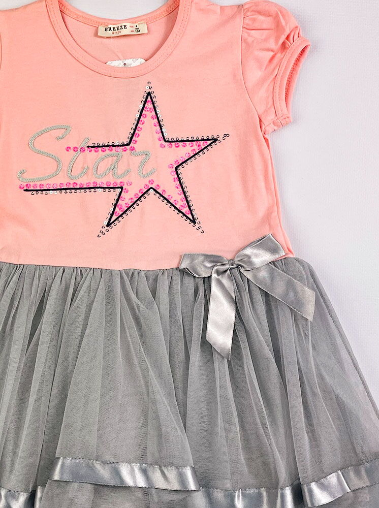 Платье для девочки Breeze Star персиковое 14116 - картинка