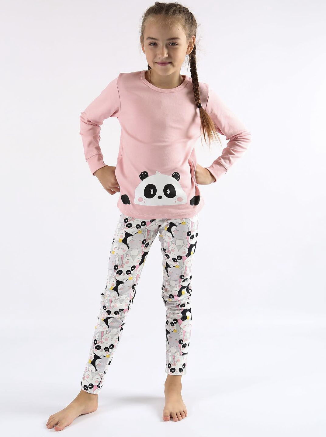 Пижама для девочки Фламинго Пандочка пудра 247-080 - цена