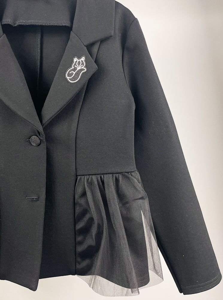 Жакет для девочки Mevis черный 3782-02 - картинка