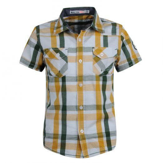Рубашка с коротким рукавом Венгрия желтый BCS-4628 - цена