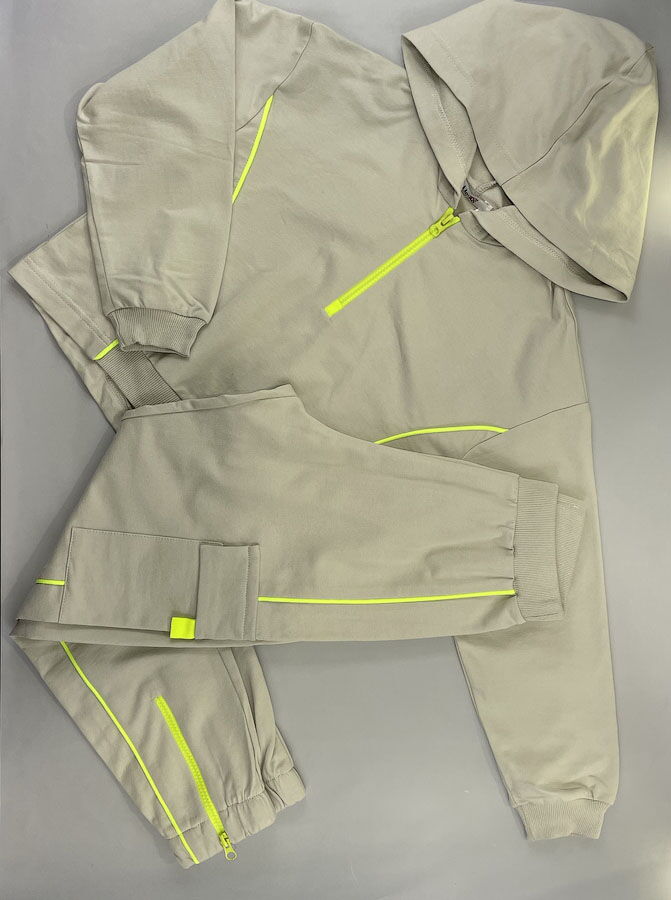 Спортивный костюм для девочки Mevis оливковый 3725-01 - размеры