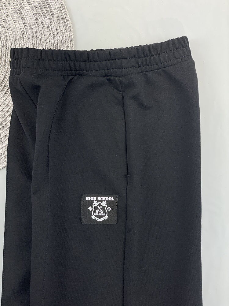 Брючки палаццо для девочки Mevis черные 4987-01 - фотография