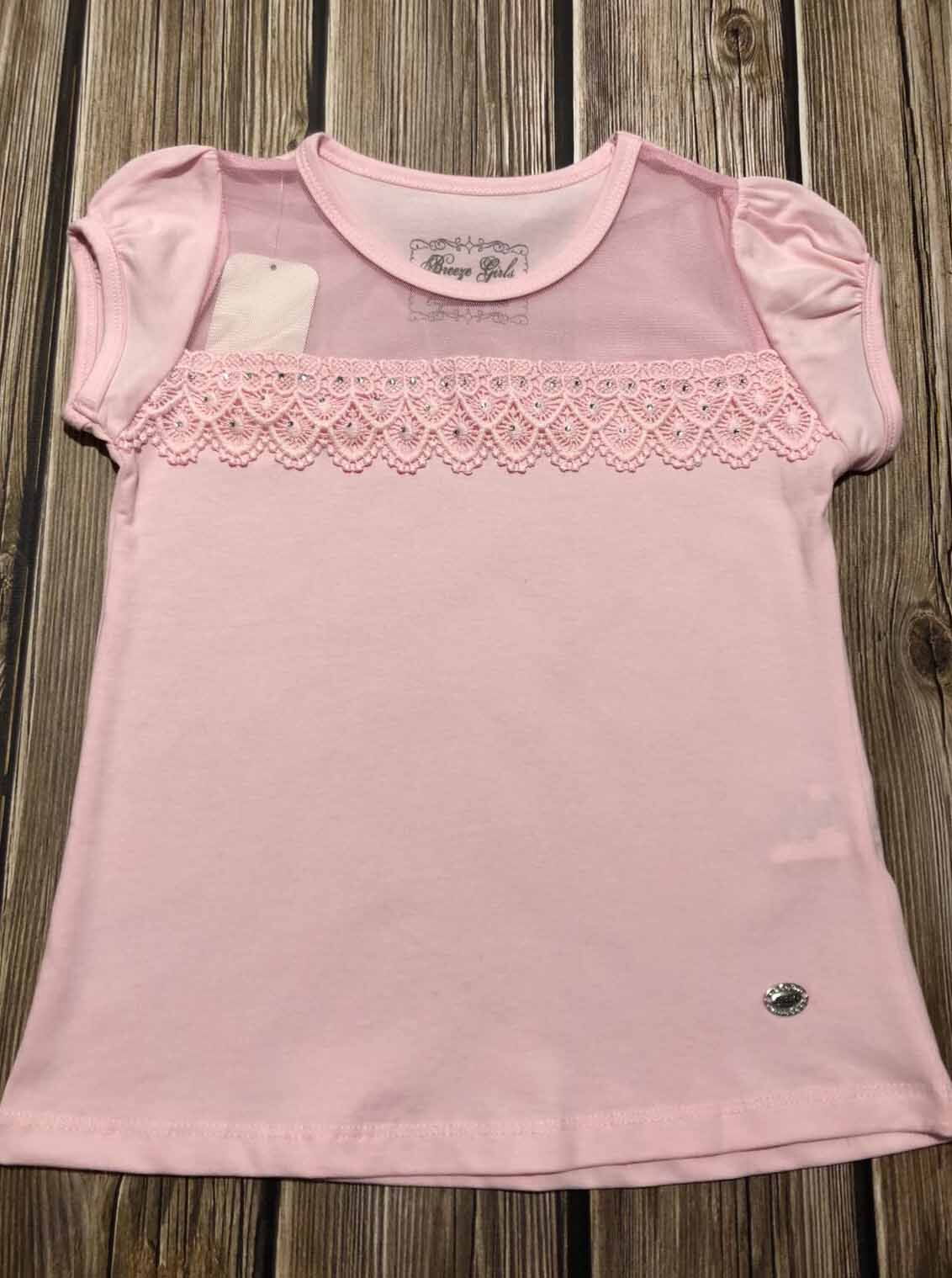 Трикотажная блузка для девочки Breeze розовая 14516 - цена