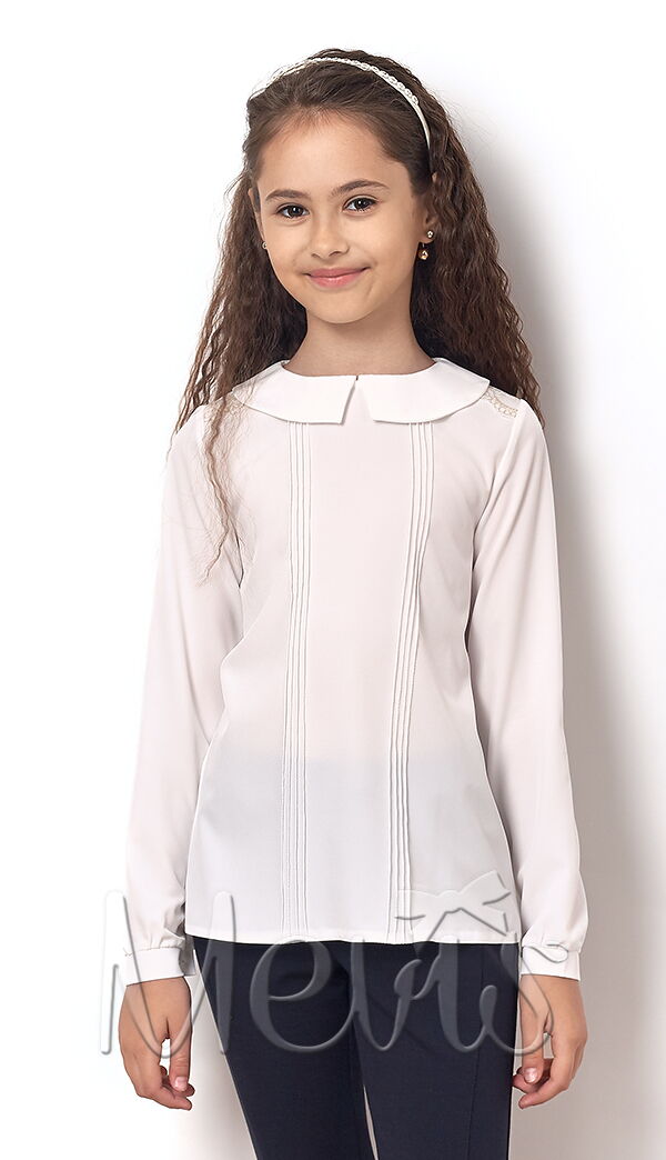 Блузка шифоновая для девочки Mevis молочная 2108-01 - цена