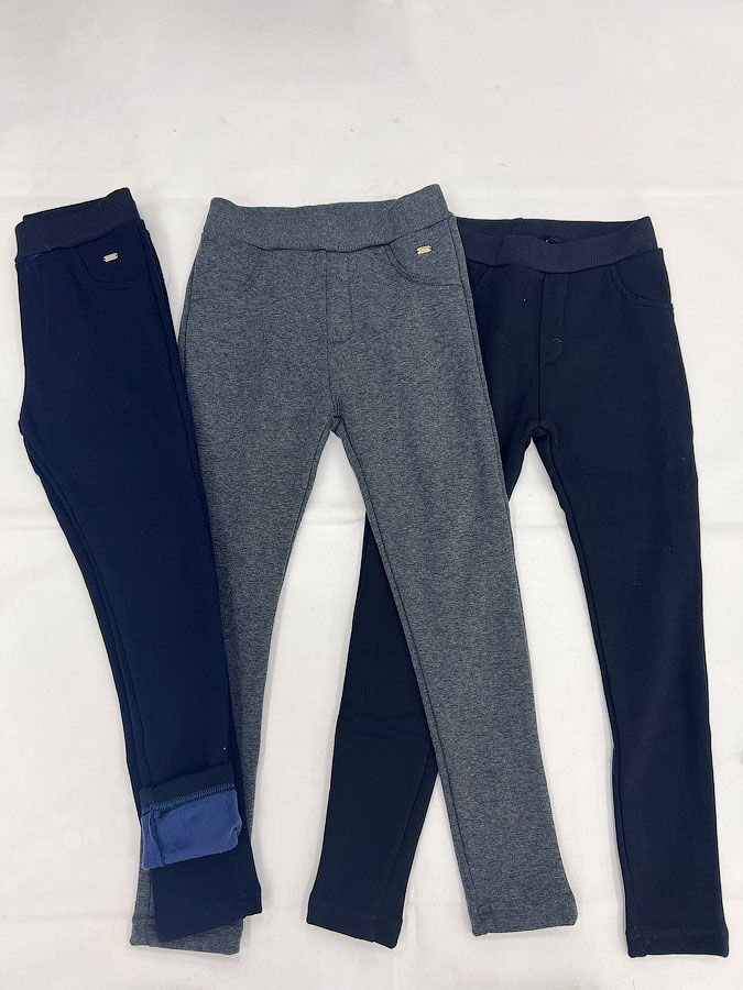 Лосины утепленные на меху серый графит 8011 - размеры