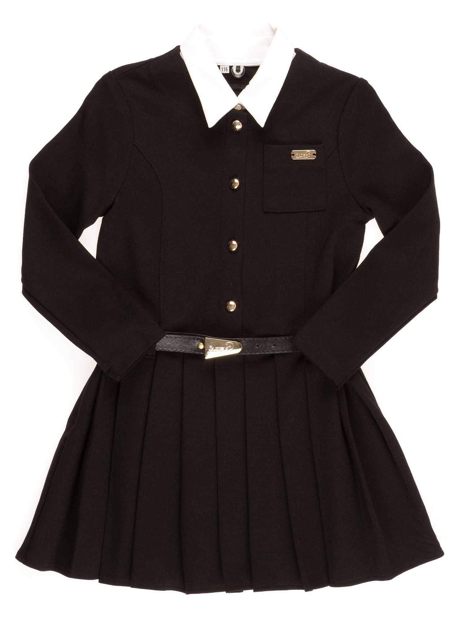 Платье школьное трикотажное SUZIE Эйлин черное ПЛ-23 - цена
