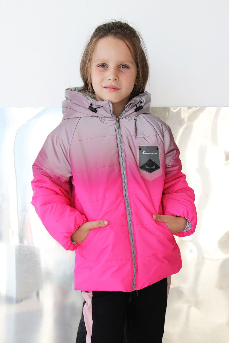 Куртка светоотражающая для девочки Kidzo малиновая 3447 - цена