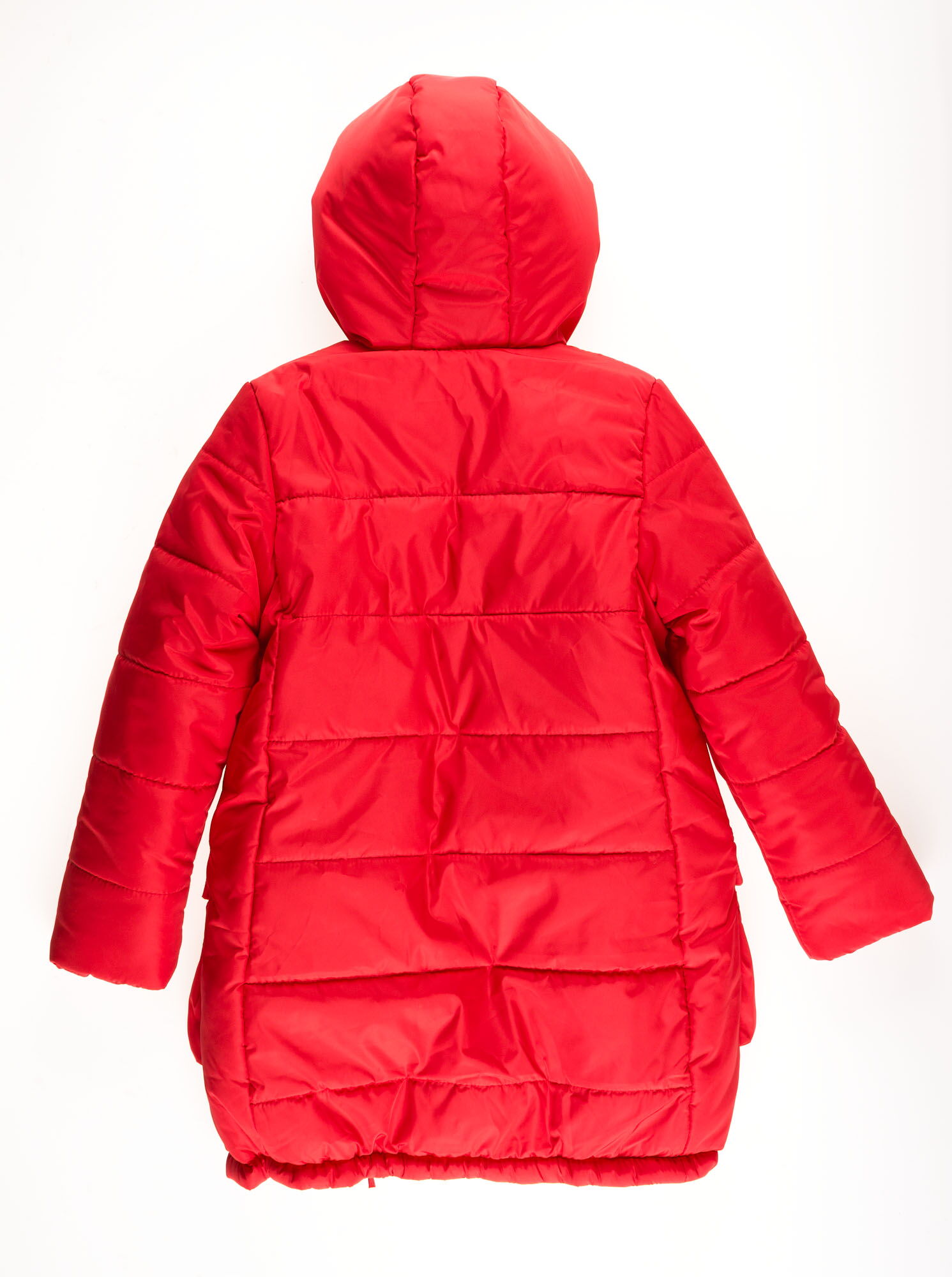 Куртка зимняя для девочки Одягайко красная 20049 - размеры