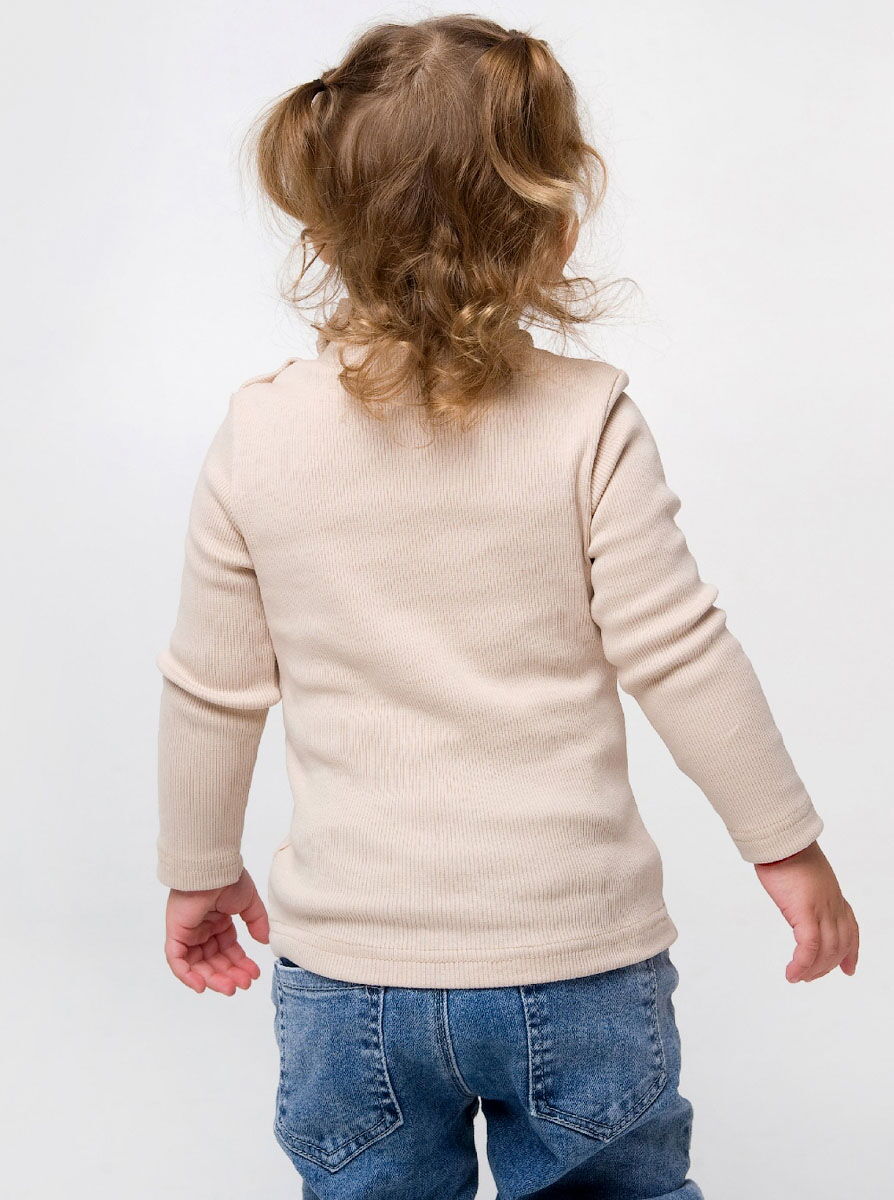 Гольф со стойкой утепленный кашкорс SMIL бежевый 114839 - фото