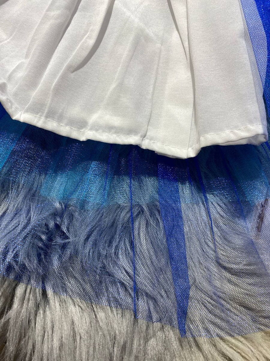 Нарядное платье для девочки Анна и Эльза голубое 77713 - фотография